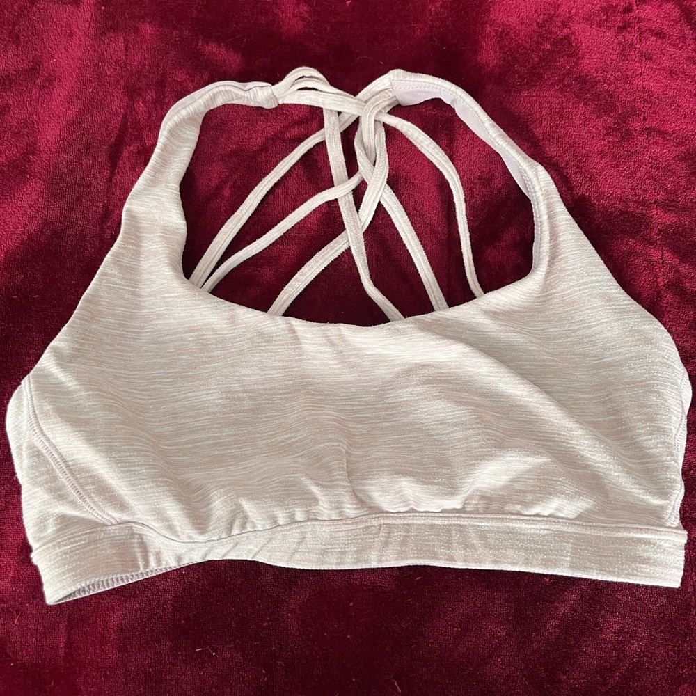 Victoria's Secret Light Pink Strappy Sports Bra